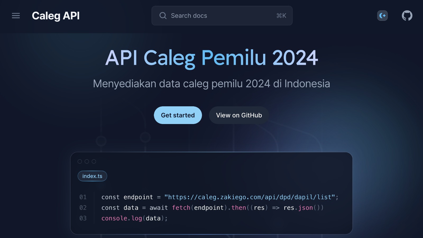 API Caleg Pemilu 2024